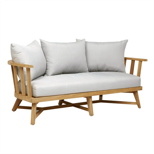  Sonoma Slat 3 Seater Outdoor Sofa - Ink - Teak Sofa