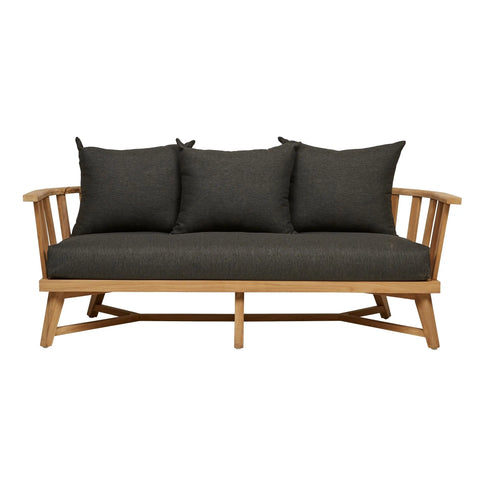  Sonoma Slat 3 Seater Outdoor Sofa - Snow - Natural Teak Sofa