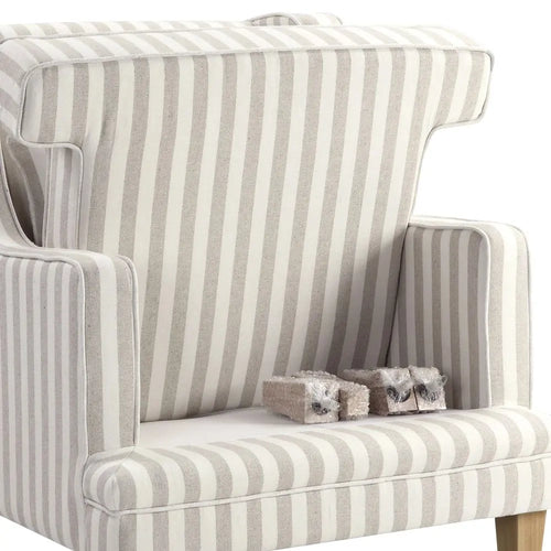  Suffolk - Natural & Stripe - Fabric Arm Chair Occasional Chairs