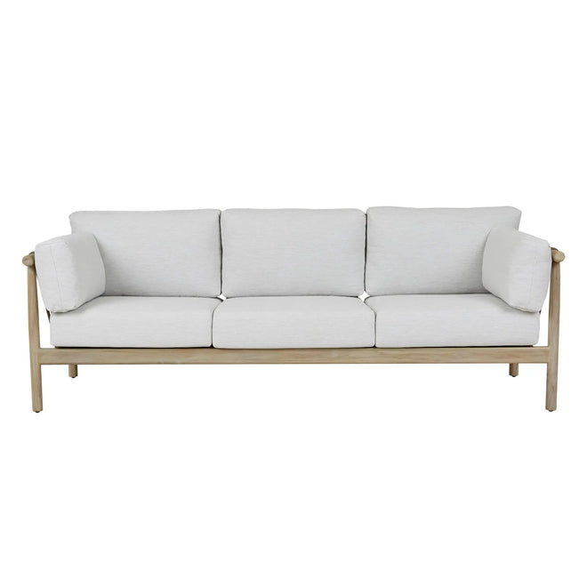  Tide Drift 3 Seater Outdoor Sofa - Biscuit - Aged Teak Sofa