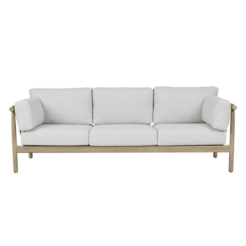  Tide Drift 3 Seater Outdoor Sofa - Light Grey - Aged Teak Sofa