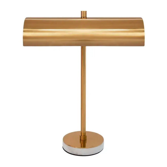 Torquay Modern Desk Lamp - Brass & Marble