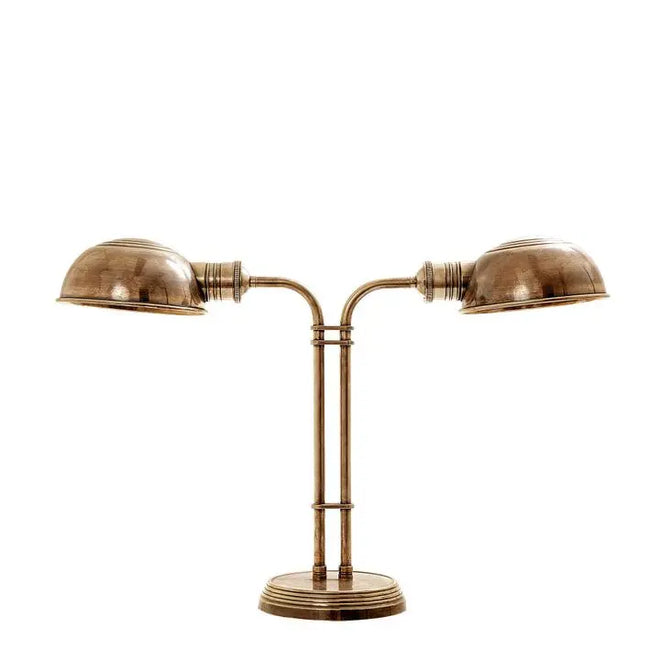  Tweed - Antique Brass Twin Desk Lamp Desk Lamp