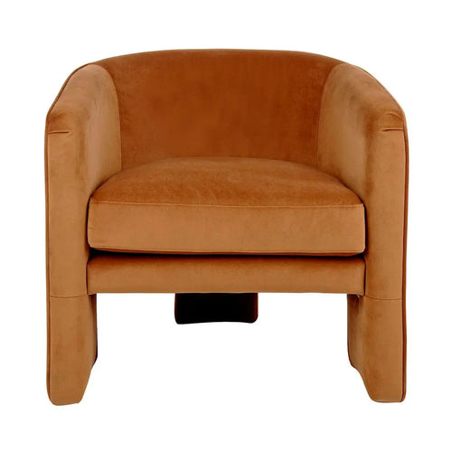  Valla - Caramel Velvet Accent Chair Occasional Chairs