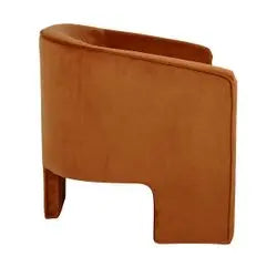  Valla - Caramel Velvet Accent Chair Occasional Chairs