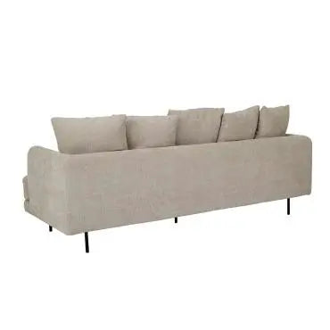  Vittoria Giselle Modern 3 Seater Sofa - Copeland Birch - Black Metal