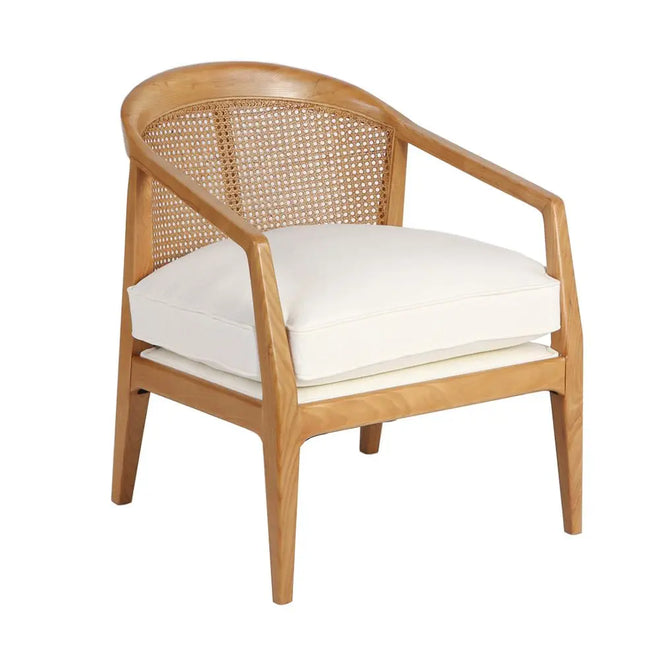  Wategos Accent Chair - Natural Rattan & Linen Occasional Chairs