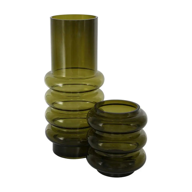  Wright Small - Olive Glass Vase Vases & Vessels
