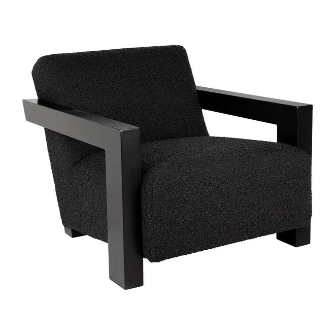  Zenith Accent Chair - Black Boucle Occasional Chairs