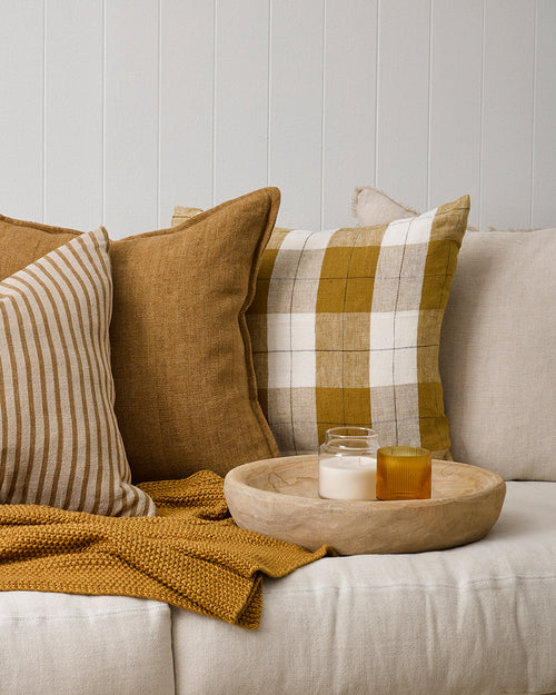  Willis Cushion - Ochre/Ivory Indoor Cushions