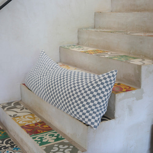  Gambit White and Blue Cushion Cushions