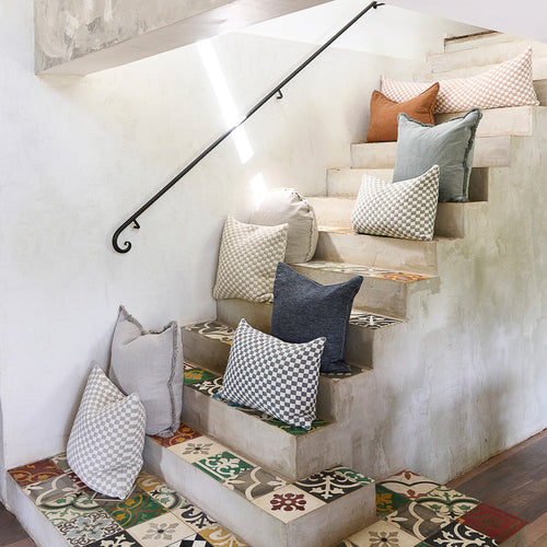  Gambit White and Blue Cushion Cushions
