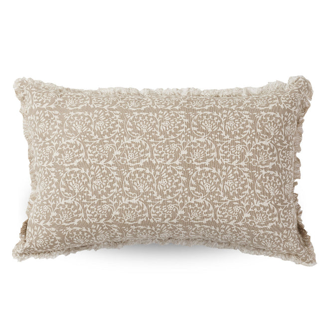  Canggu Rectangle Cushion - Ivy Print in Coffee Cushions
